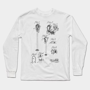 Coin Controlled Parking Meter Vintage Patent Hand Drawing Long Sleeve T-Shirt